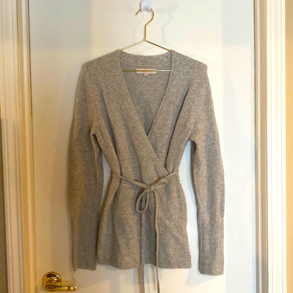 LOFT Sweaters - The Loft belted grey sweater